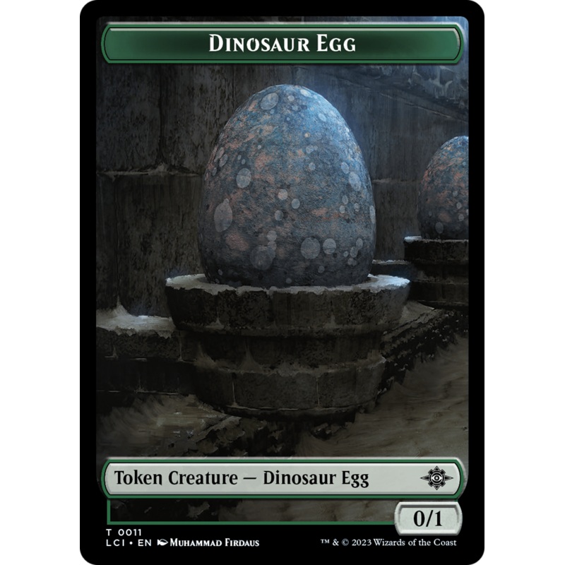 Dinosaur Egg // Dinosaur (0010) Double-Sided Token [The Lost Caverns of Ixalan Tokens]