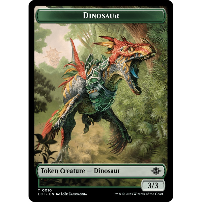 Dinosaur Token (0010) [The Lost Caverns of Ixalan Tokens]