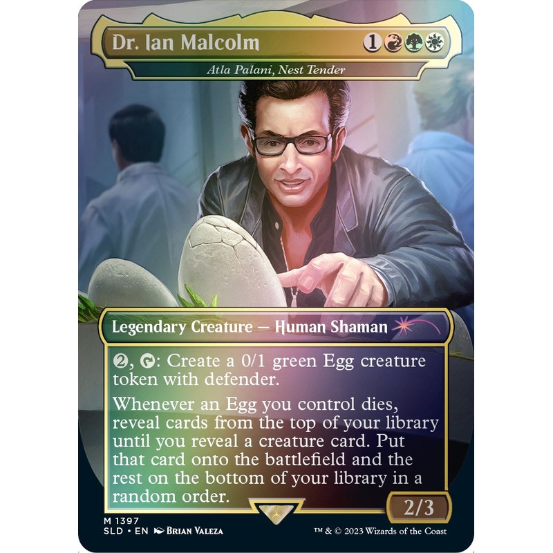 Dr. Ian Malcolm - Atla Palani, Nest Tender (Rainbow Foil) [Secret Lair Drop Series]