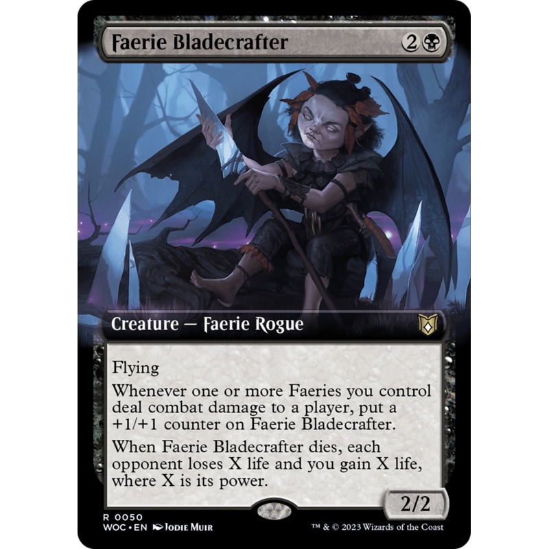 Faerie Bladecrafter (Extended Art) [Wilds of Eldraine Commander]