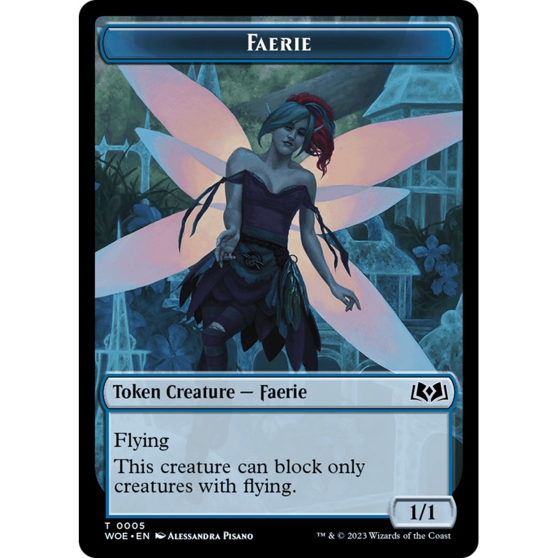 Faerie // Food (0010) Double-Sided Token [Wilds of Eldraine Tokens]