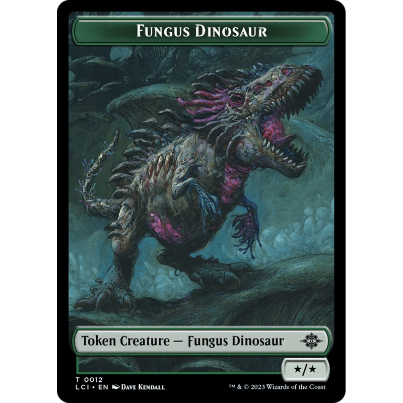 Fungus Dinosaur // Vampire Demon Double-Sided Token [The Lost Caverns of Ixalan Tokens]
