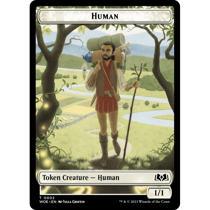 Human // Food (0010) Double-Sided Token [Wilds of Eldraine Tokens]