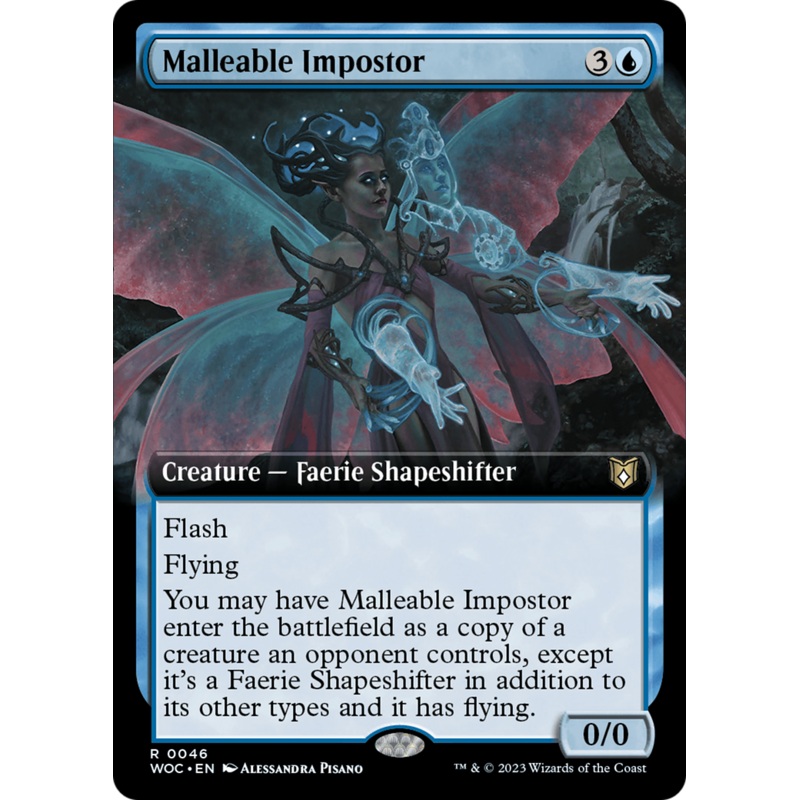 Malleable Impostor (Extended Art) [Wilds of Eldraine Commander]