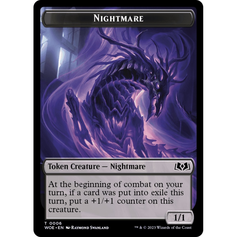 Nightmare // Food (0010) Double-Sided Token [Wilds of Eldraine Tokens]