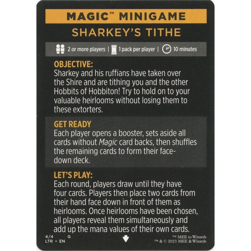 Sharkey's Tithe (Magic Minigame) [The Lord of the Rings: Tales of Middle-Earth Minigame]