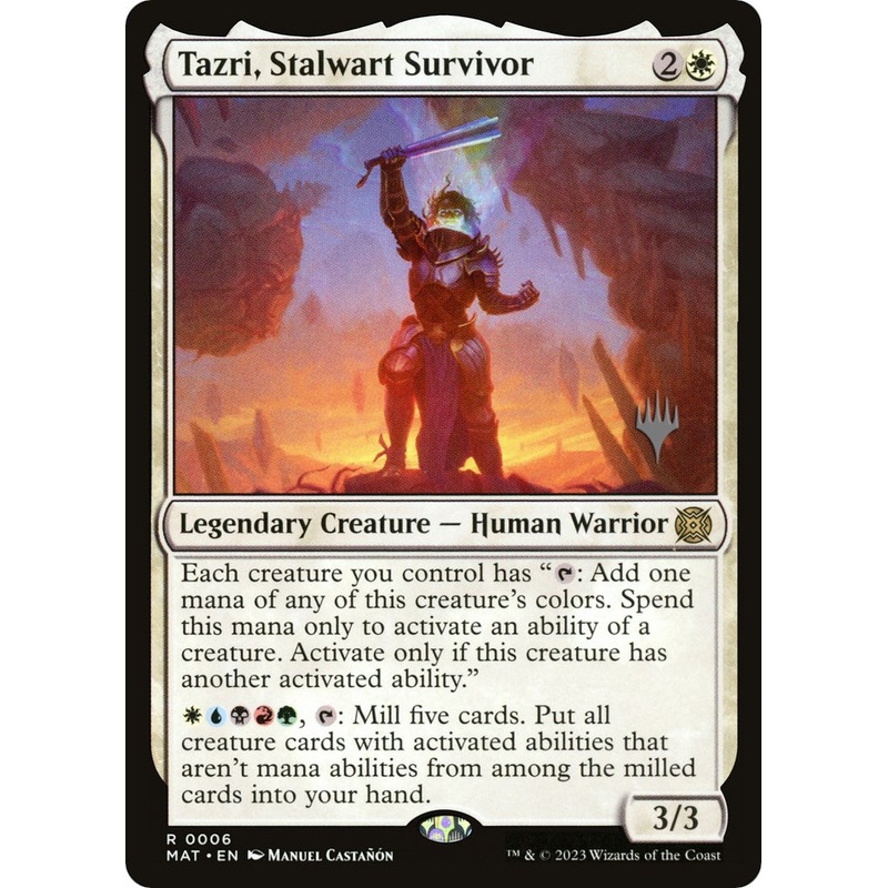 Tazri, Stalwart Survivor (Promo Pack) [The Lost Caverns of Ixalan Promos]