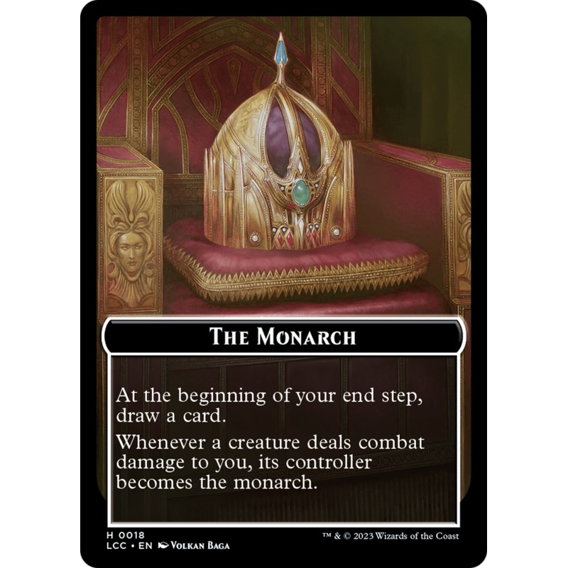 The Monarch // Dinosaur Double-Sided Token [The Lost Caverns of Ixalan Commander Tokens]