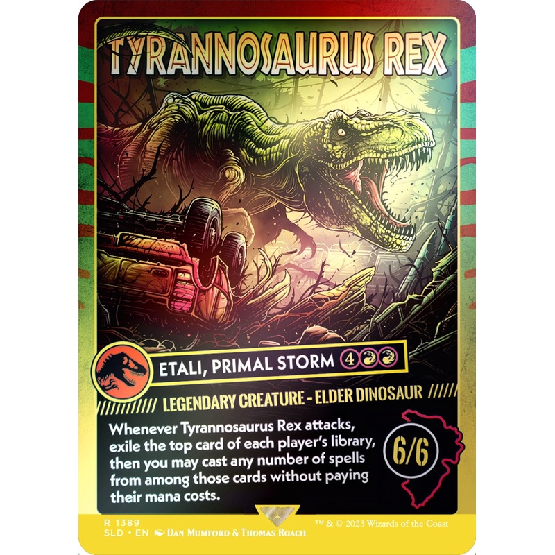 Tyrannosaurus Rex - Etali, Primal Storm (Rainbow Foil) [Secret Lair Drop Series]