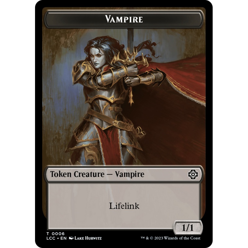 Vampire (0006) // Vampire Demon Double-Sided Token [The Lost Caverns of Ixalan Commander Tokens]