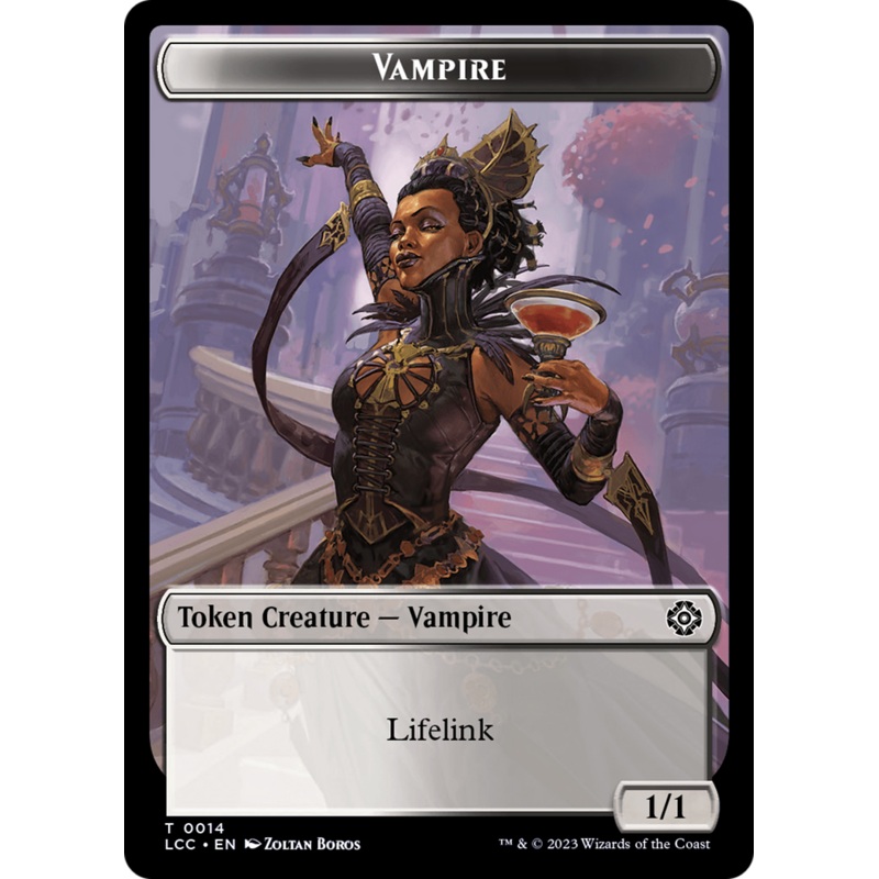 Vampire (0014) // Vampire Demon Double-Sided Token [The Lost Caverns of Ixalan Commander Tokens]