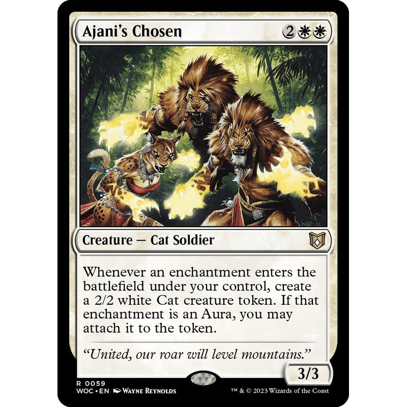 Ajani's Chosen [Wilds of Eldraine Commander]