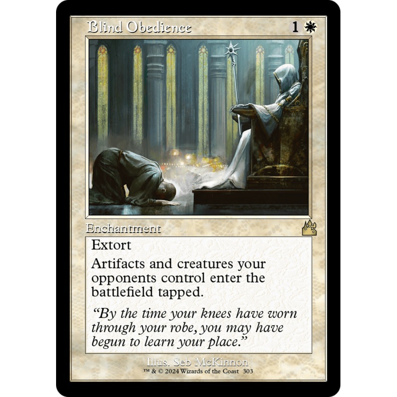Blind Obedience (Retro Frame) [Ravnica Remastered]