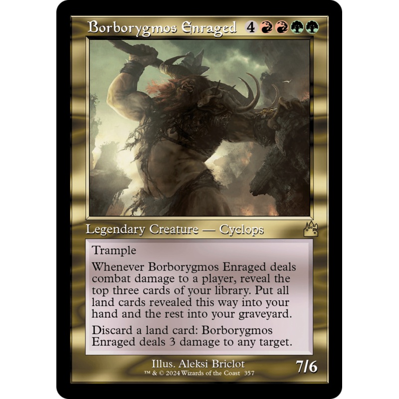 Borborygmos Enraged (Retro Frame) [Ravnica Remastered]