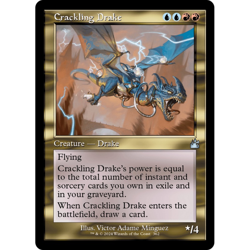 Crackling Drake (Retro Frame) [Ravnica Remastered]