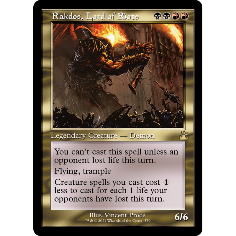 Rakdos, Lord of Riots (Retro Frame) [Ravnica Remastered]