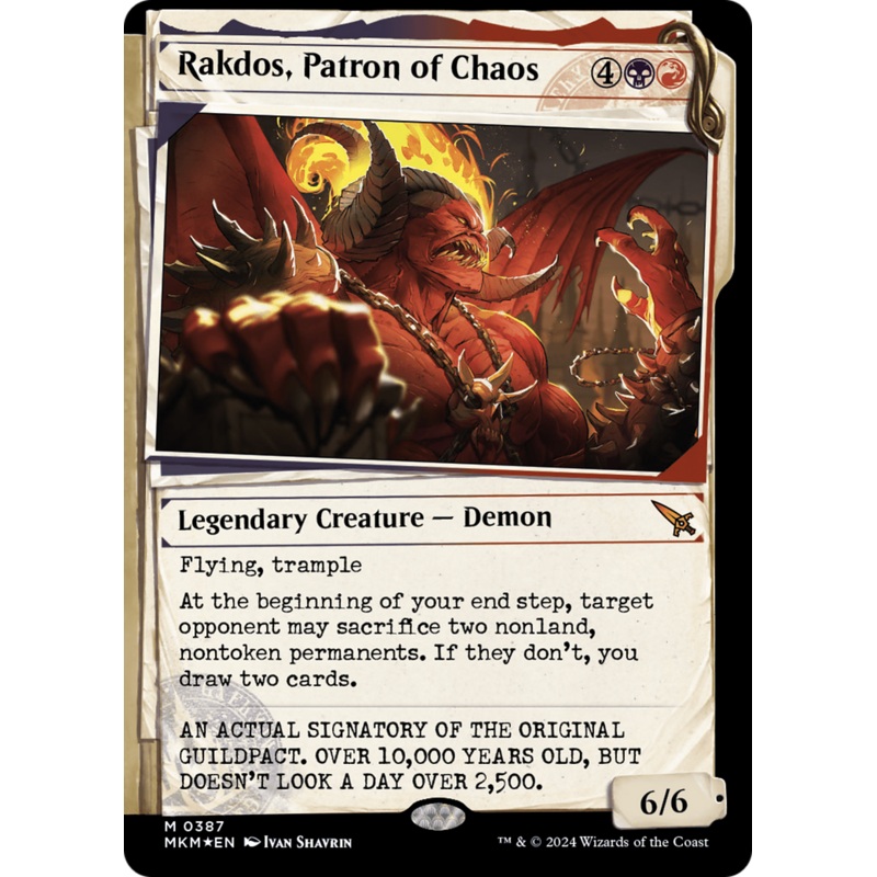 Rakdos, Patron of Chaos (Showcase) (Invisible Ink) [Murders at Karlov Manor]
