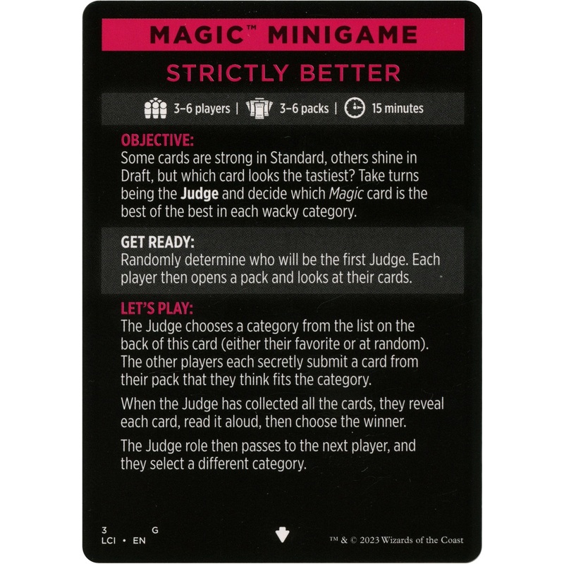 Strictly Better (Magic Minigame) [The Lost Caverns of Ixalan Minigame]