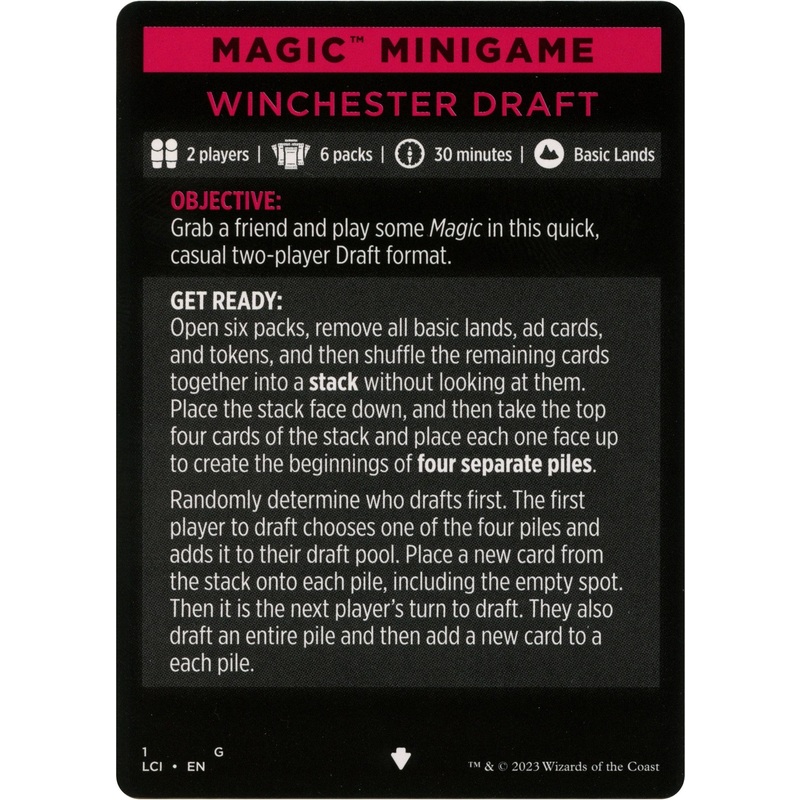 Winchester Draft (Magic Minigame) [The Lost Caverns of Ixalan Minigame]