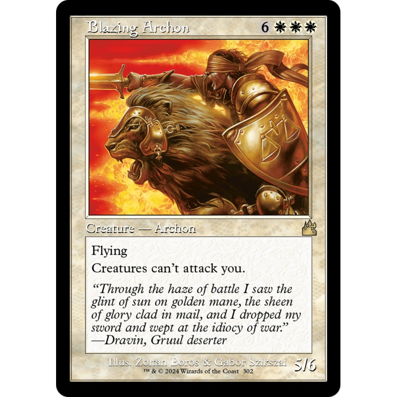 Blazing Archon (Retro Frame) [Ravnica Remastered]