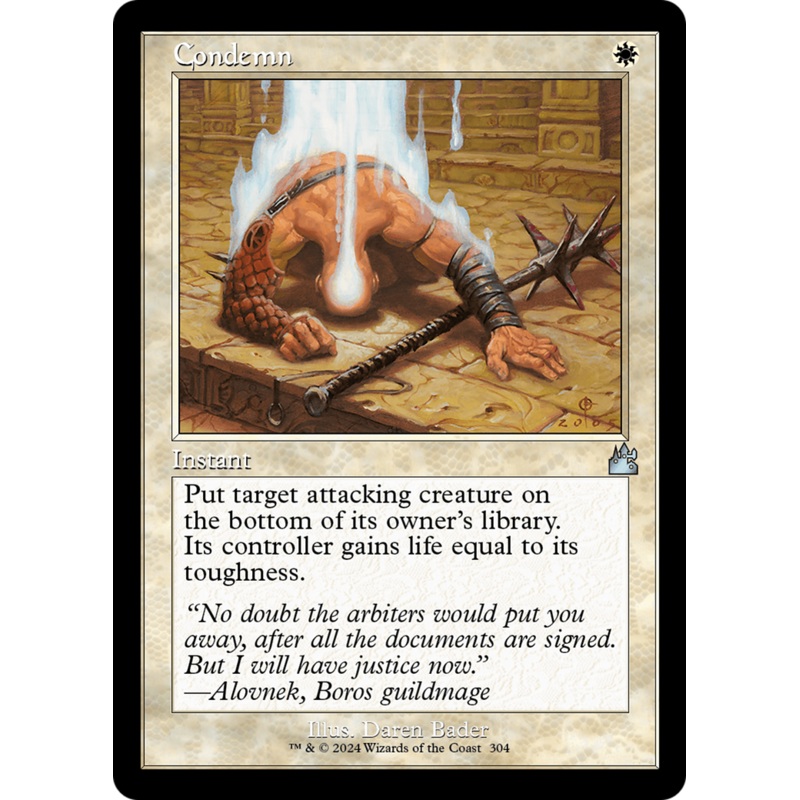 Condemn (Retro Frame) [Ravnica Remastered]