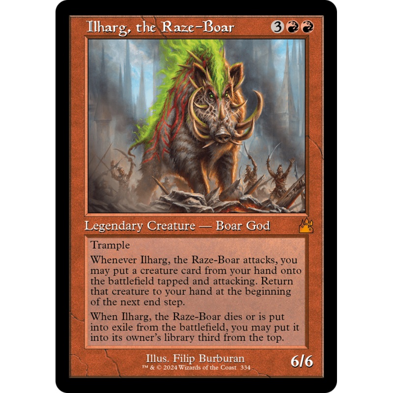 Ilharg, the Raze-Boar (Retro Frame) [Ravnica Remastered]