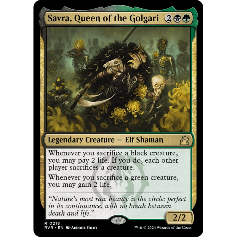 Savra, Queen of the Golgari [Ravnica Remastered]