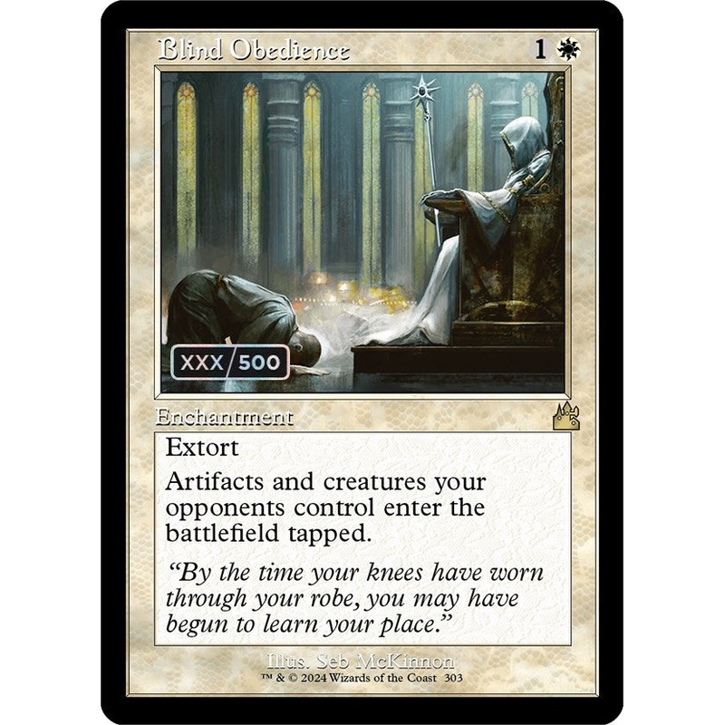 Blind Obedience (Retro) (Serialized) [Ravnica Remastered]