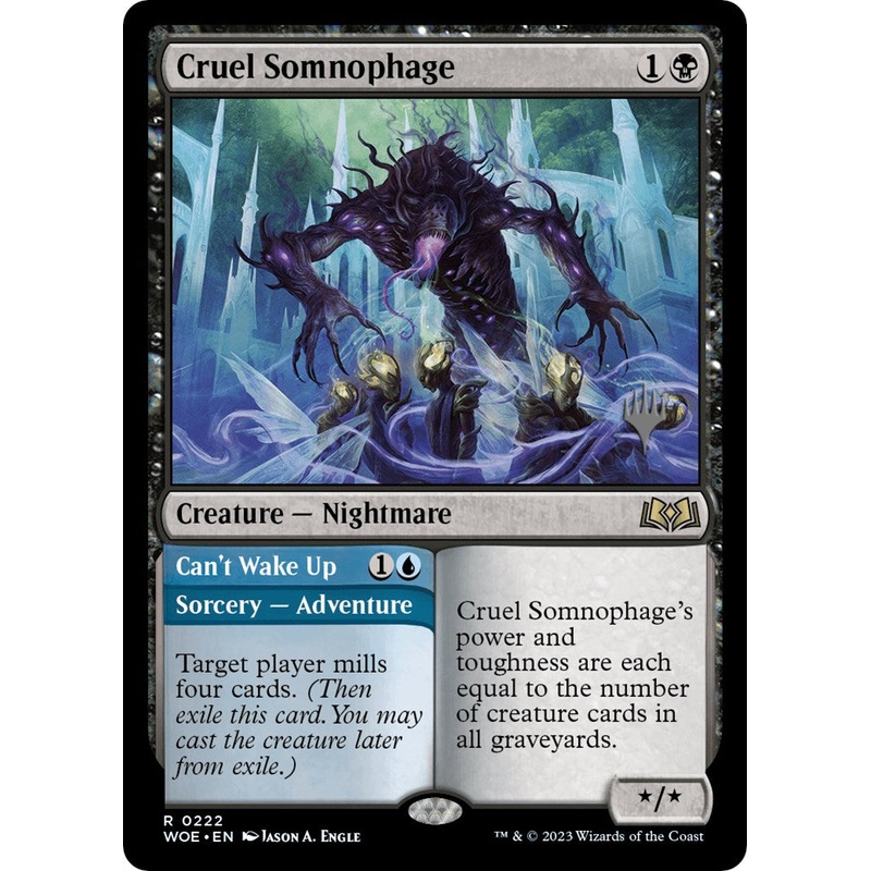 Cruel Somnophage // Can't Wake Up (Promo Pack) [Wilds of Eldraine Promos]
