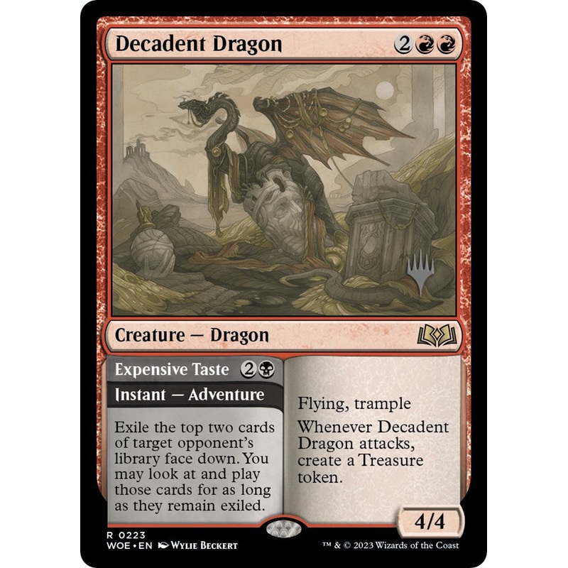 Decadent Dragon // Expensive Taste (Promo Pack) [Wilds of Eldraine Promos]
