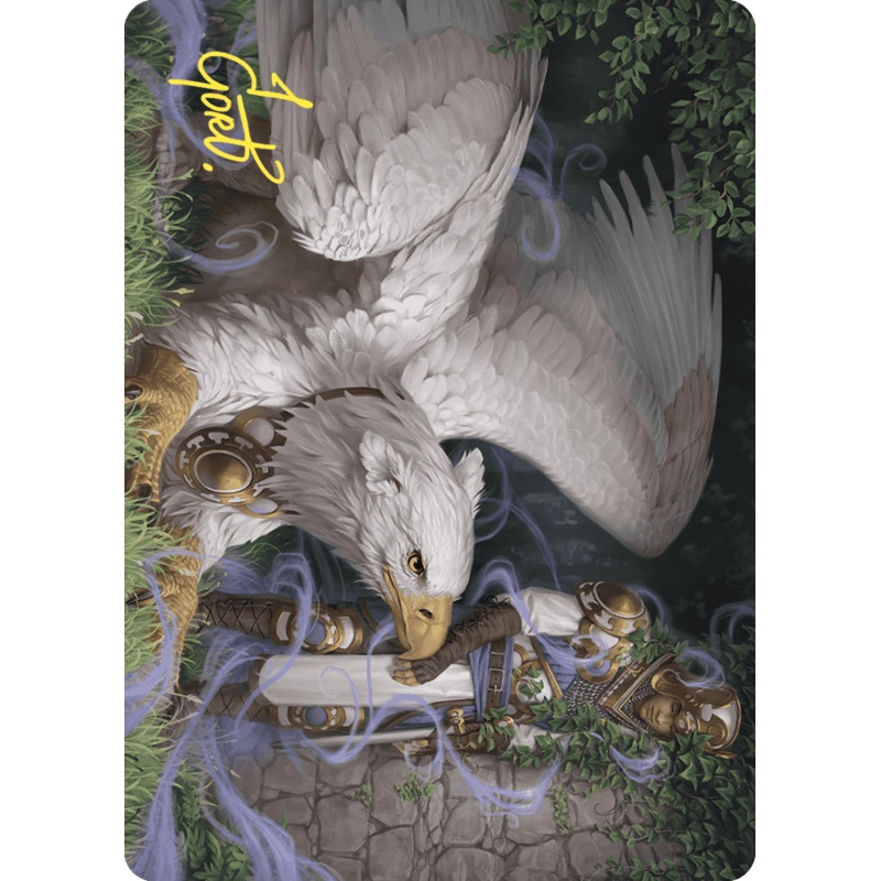 Dutiful Griffin Art Card (Gold-Stamped Signature) [Wilds of Eldraine Art Series]