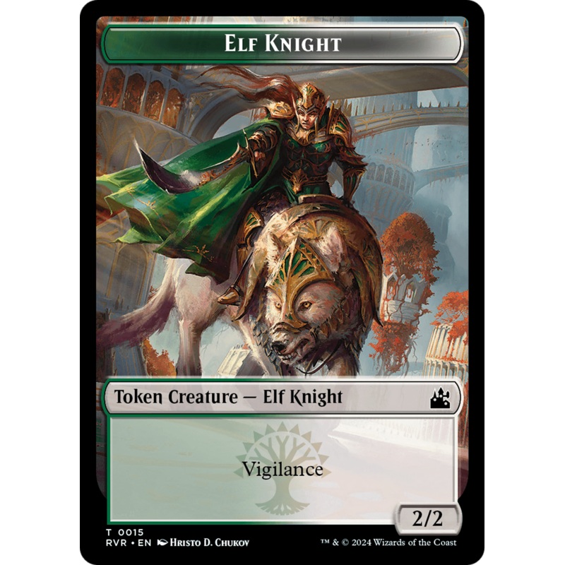 Elf Knight // Sphinx Double-Sided Token [Ravnica Remastered Tokens]