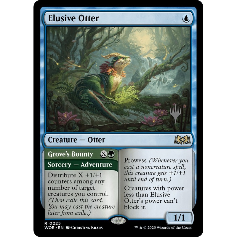 Elusive Otter // Grove's Bounty (Promo Pack) [Wilds of Eldraine Promos]