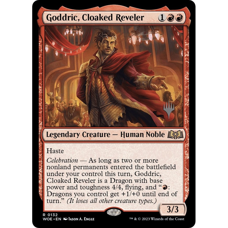 Goddric, Cloaked Reveler (Promo Pack) [Wilds of Eldraine Promos]
