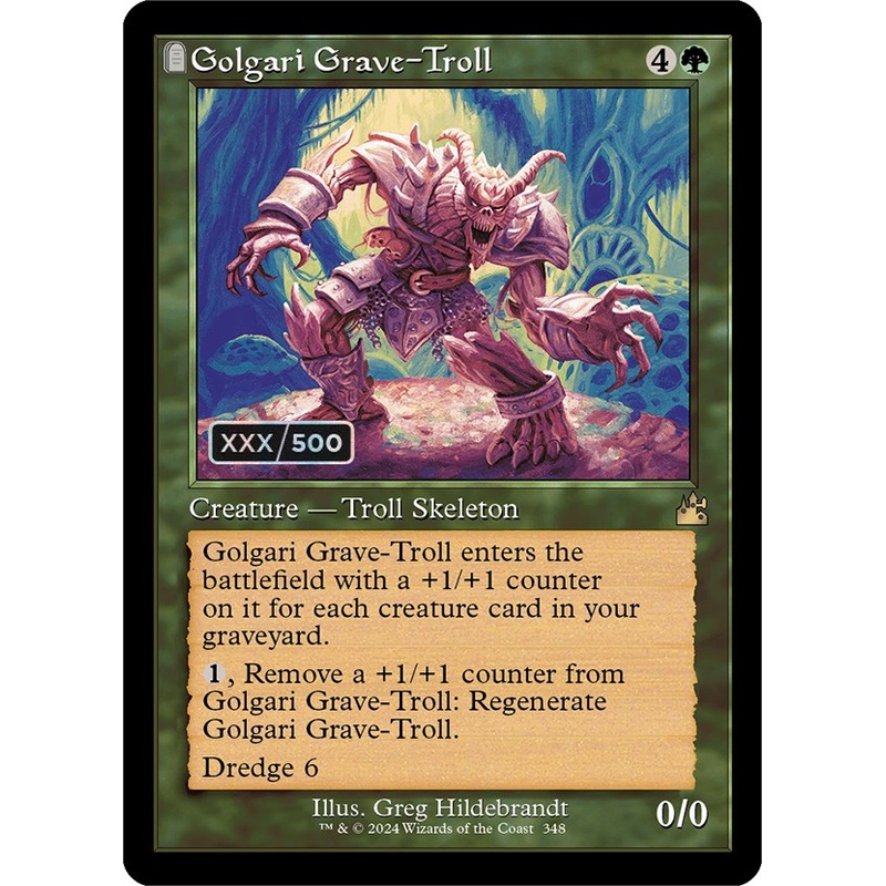 Golgari Grave-Troll (Retro) (Serialized) [Ravnica Remastered]