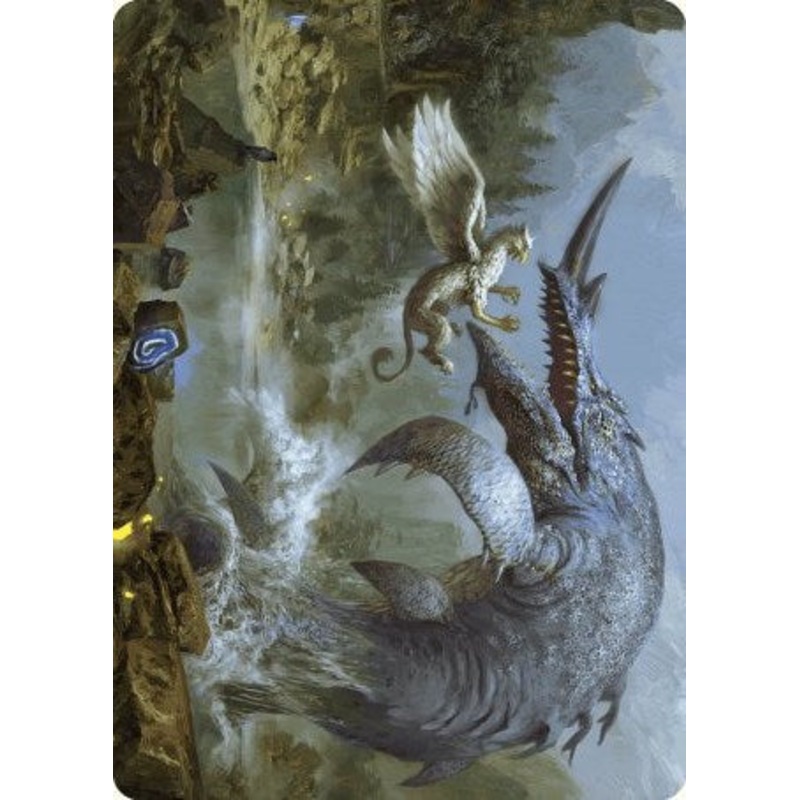 Horned Loch-Whale Art Card [Wilds of Eldraine Art Series]