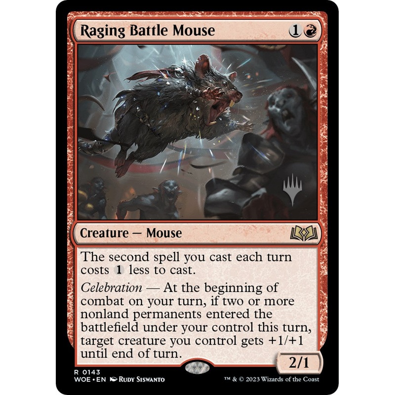 Raging Battle Mouse (Promo Pack) [Wilds of Eldraine Promos]