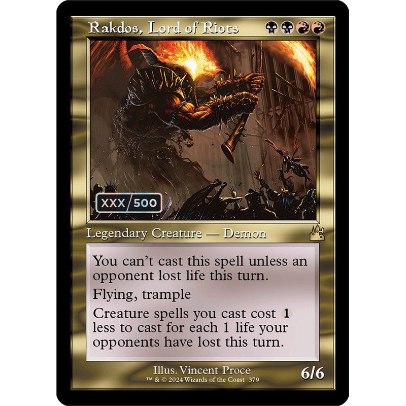 Rakdos, Lord of Riots (Retro) (Serialized) [Ravnica Remastered]