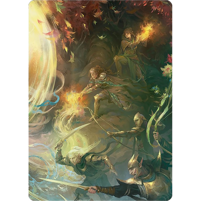 Rally the Galadhrim Art Card [The Lord of the Rings: Tales of Middle-earth Art Series]