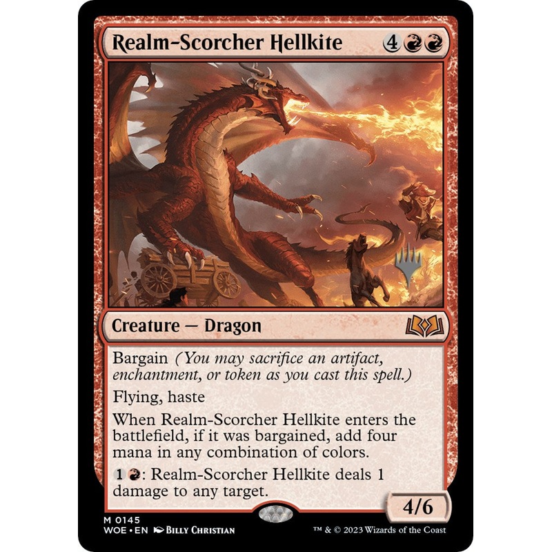 Realm-Scorcher Hellkite (Promo Pack) [Wilds of Eldraine Promos]