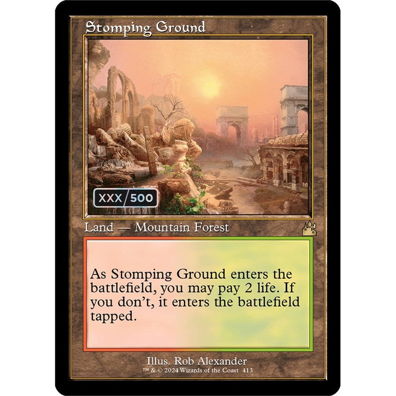 Stomping Ground (Retro) (Serialized) [Ravnica Remastered]