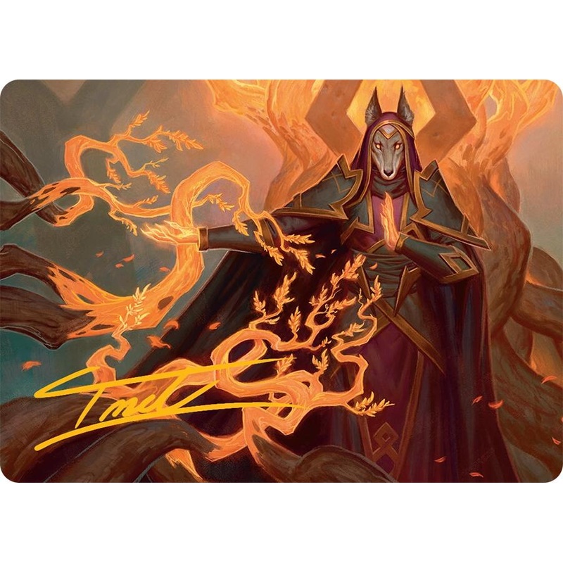 Abzan Devotee Art Card (10/54) (Gold-Stamped Signature) [Tarkir: Dragonstorm Art Series]