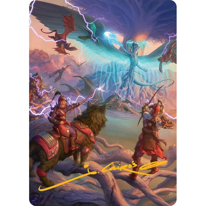 All-Out Assault Art Card (50/54) (Gold-Stamped Signature) [Tarkir: Dragonstorm Art Series]