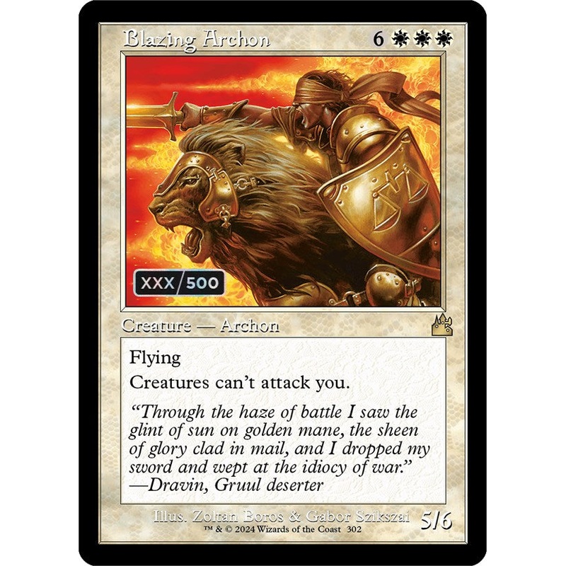 Blazing Archon (Retro) (Serialized) [Ravnica Remastered]