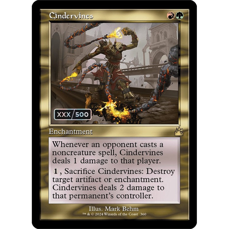 Cindervines (Retro) (Serialized) [Ravnica Remastered]