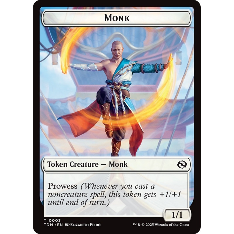Copy // Monk Double-Sided Token [Tarkir: Dragonstorm Tokens]
