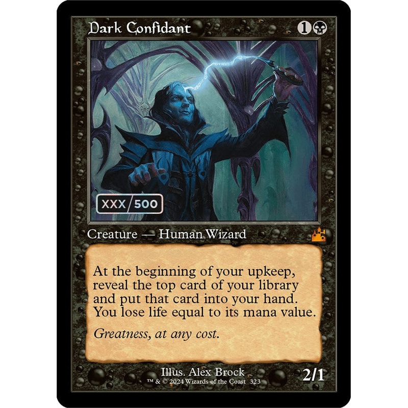 Dark Confidant (Retro) (Serialized) [Ravnica Remastered]