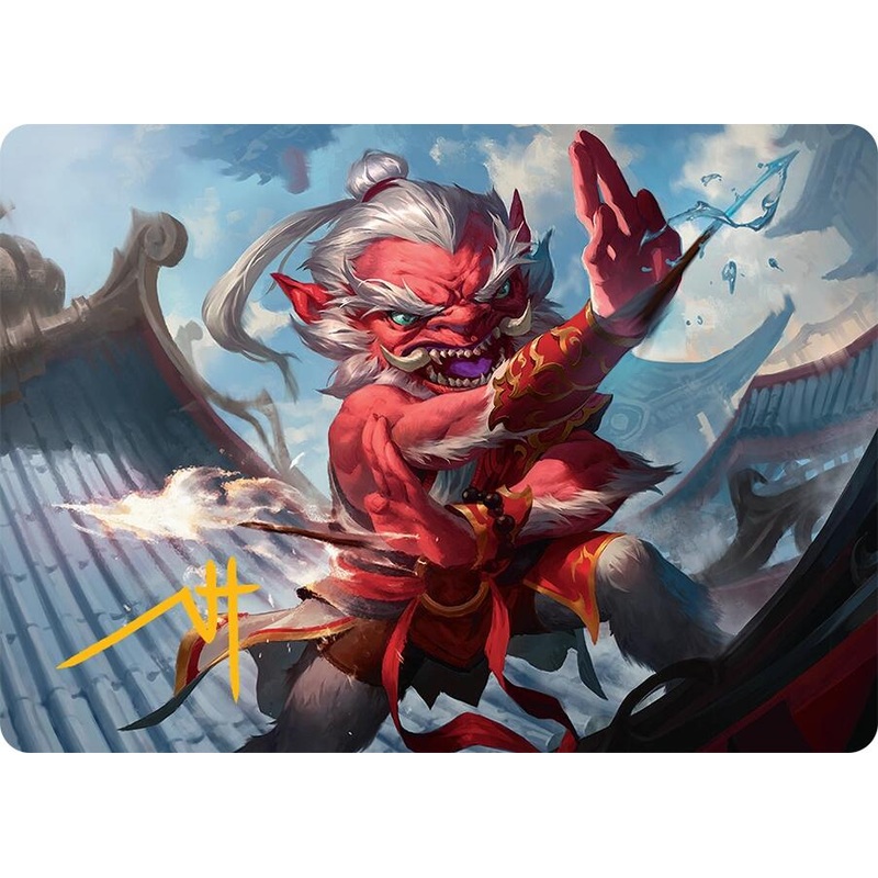 Devoted Duelist Art Card (15/54) (Gold-Stamped Signature) [Tarkir: Dragonstorm Art Series]