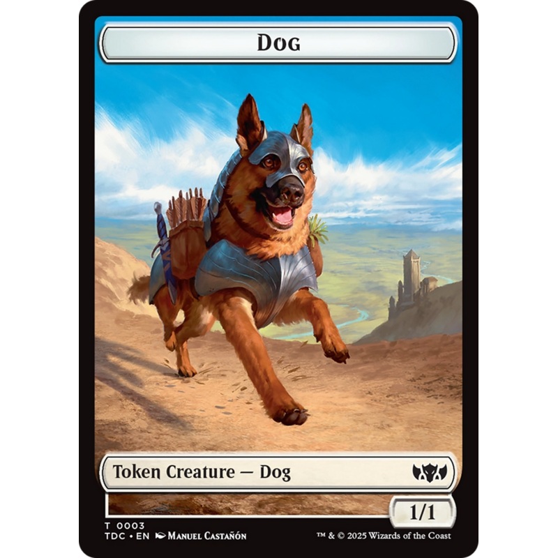 Dog // Goblin Double-Sided Token [Tarkir: Dragonstorm Commander Tokens]