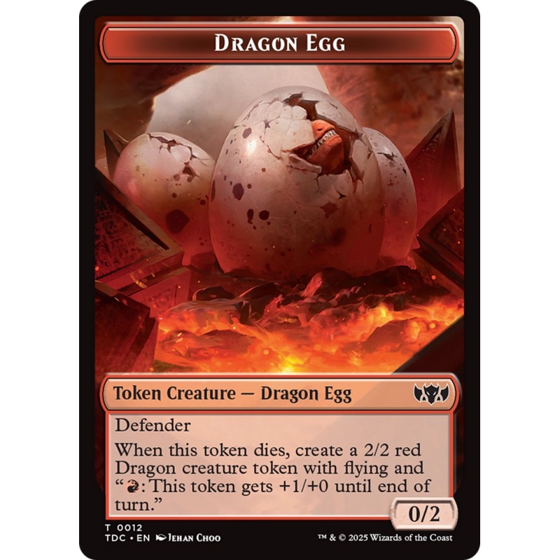 Dragon Egg // Dragon (0013) Double-Sided Token [Tarkir: Dragonstorm Commander Tokens]